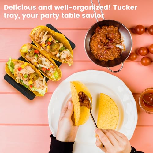 7 Pcs Black Taco Holder Stands - Microwave & Dishwasher Safe