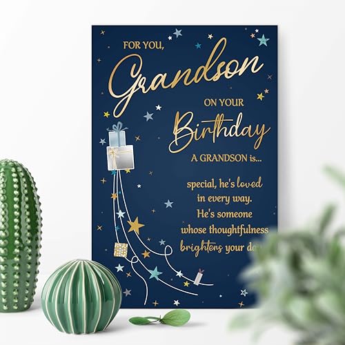 Heartfelt Birthday Card for Grandson from Grandparents