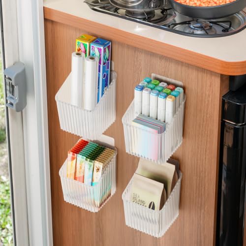 NiHome Adhesive Cabinet Door Organizer - 4-Pack Space Saver
