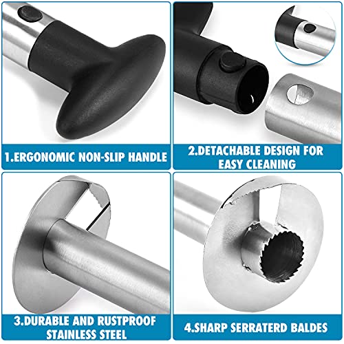 UMUACCAN Black Pineapple Corer and Slicer Tool - Stainless Steel Fruit Cutter for Home Kitchen
