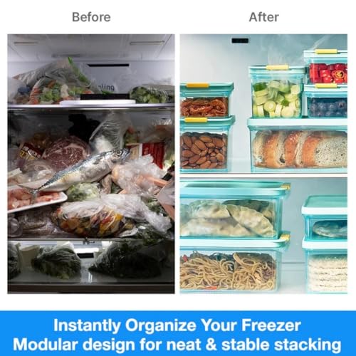 LocknLock 1.65L Freezer Fit Food Storage Containers - BPA Free, Stackable, Microwave & Dishwasher Safe