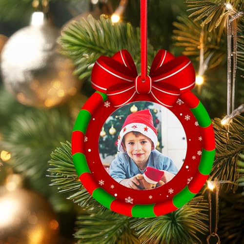 Personalized 2025 Family Christmas Ornament Photo Frame