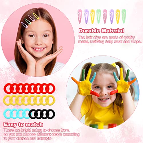 Aakihi 780Pcs Clear Elastic Hair Bands and Mini Claw Clips Kit