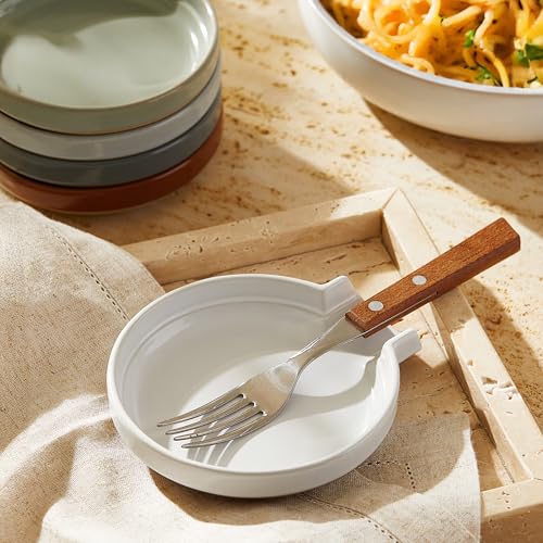 GIROFLIER Ceramic Spoon Rest - Heat-Resistant Utensil Holder