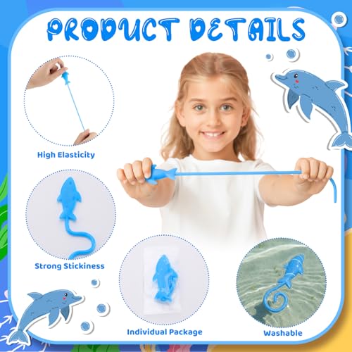 30 Pcs Sticky Shark Toys - Ocean Party Favors for Kids