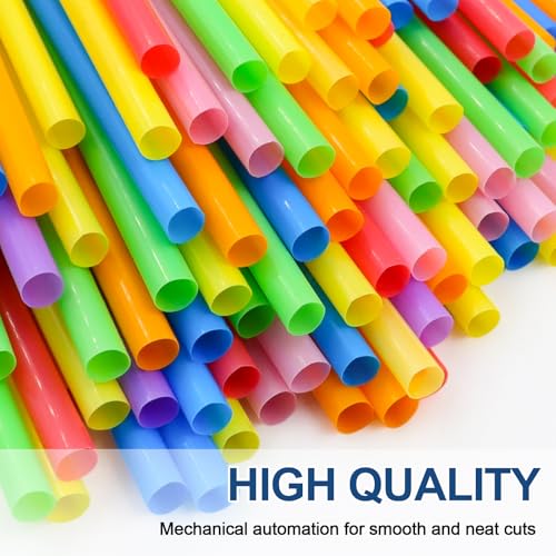 Multicolour Flexible Plastic Drinking Straws 8.5 inch - 200 Pack - SONGNASS