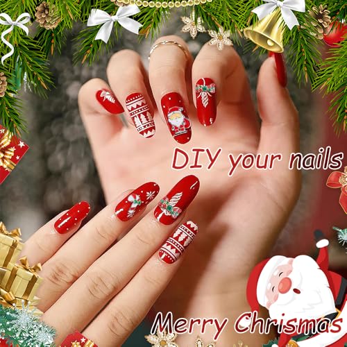 Giata 30 Pcs Christmas 3D Alloy Nail Art Charms & Pendants