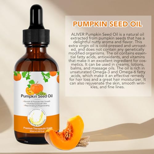 Pumpkin Seed Oil for Hair Growth - 100% Pure Cold Pressed Scalp Treatment