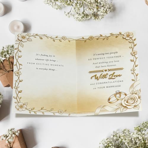 Elegant Wedding Card for Newlyweds | FANCYLUCKY Marriage Gift
