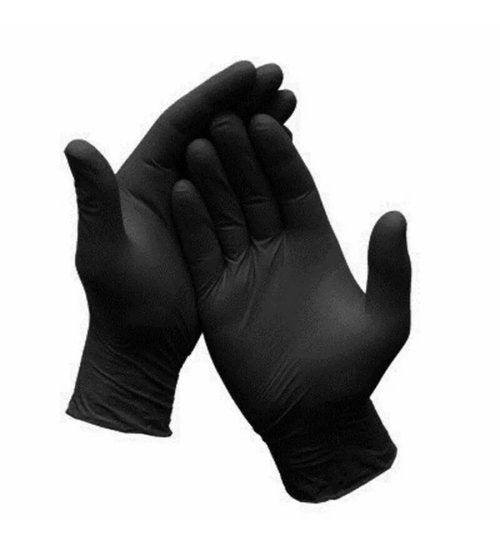 BLACK MAMBA Powder Free Industrial Strength Nitrile Gloves With Raised Torque Grip 100 Glove Box (Large)