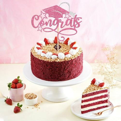 Congrats Grad 2026 Cake Topper | Graduation Party Decorations