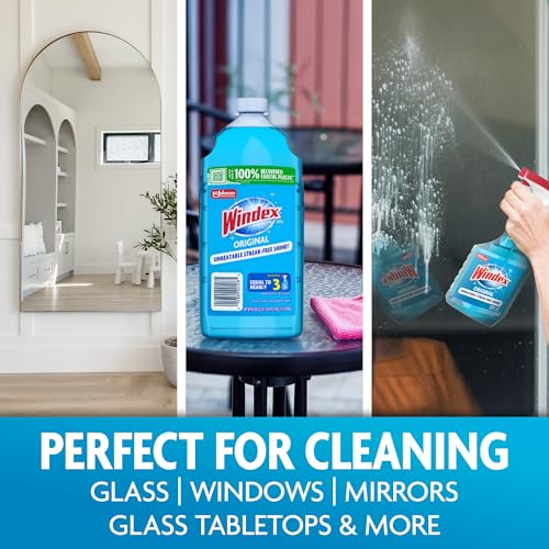 Windex Original Blue Glass Cleaner Refill - 2L Eco-Friendly Bottle
