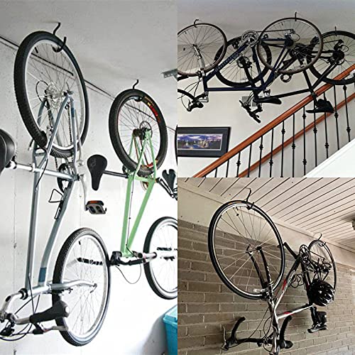 Heavy Duty Bicycle Wall Mount Hooks Set - Easy Install Bike Storage Gear