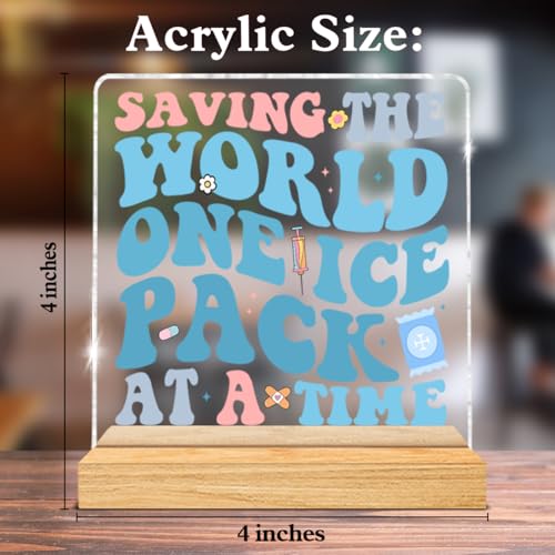 School Nurse Acrylic Desktop Sign - Funny RN Gift Idea, Style J