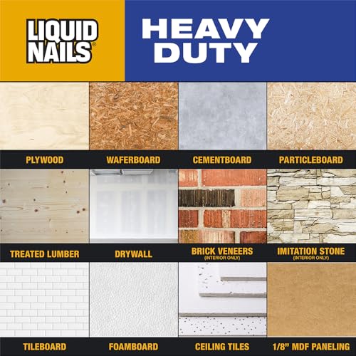 Liquid Nails Heavy Duty Construction Adhesive 10 oz Waterproof Glue
