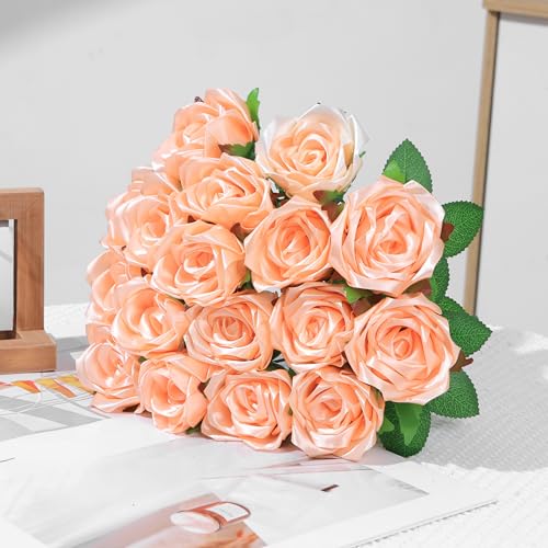 DIY Forever Rose Petals Kit - Light Champagne Satin Flowers for Wedding & Party Decor, 100 Pcs