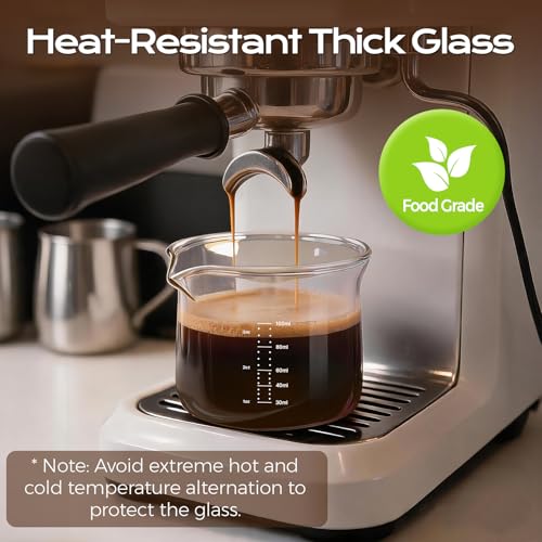 YARRAMATE Borosilicate Espresso Shot Glass - 3.4oz with Precision Pour Spout
