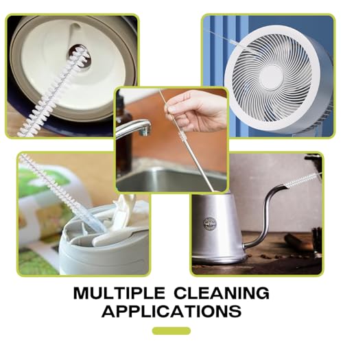 8-Piece Reusable Straw Cleaner Brush Set - 12 Inch Long