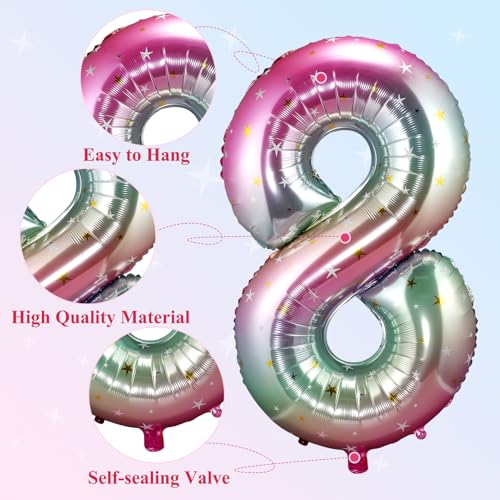 LAPSCET 40 Inch Giant Light Pink Number 6 Foil Balloon for Birthday Party