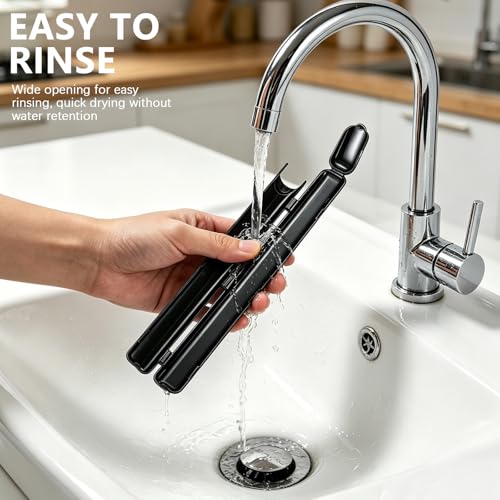 2 PCS Portable Chopstick Storage Case, Slim Plastic Utensil Holder