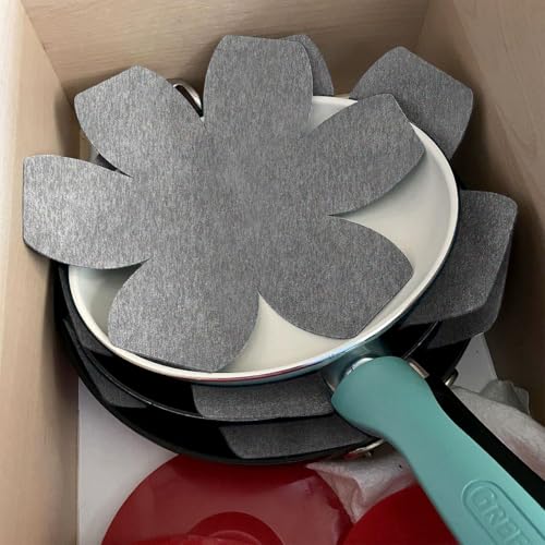 Pot and Pan Protectors Set - 6 Thick Felt Dividers in 3 Sizes