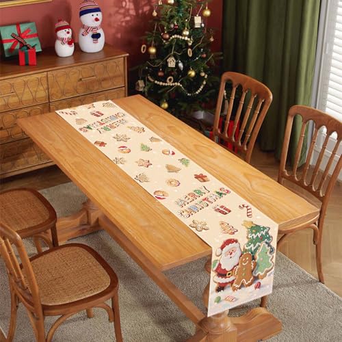 Christmas Table Runner 13x72 Inch Holiday Kitchen Dining Decor