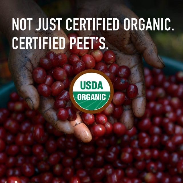 Peet's Coffee Organic Dark Roast K-Cup Pods - 100% Arabica, Alma de la Tierra, 60 Count (6 Boxes of 10 Pods)