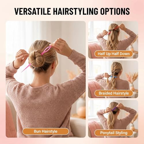 UPSTORE 10-Piece Plastic Magic Hair Braider and Ponytail Styling Kit