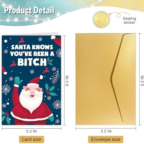 Spercy Hilarious Christmas Card for Bestie - Funny Holiday Card