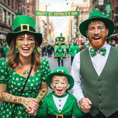 St. Patrick's Day Temporary Tattoos - 160 Pcs Irish Party Favors