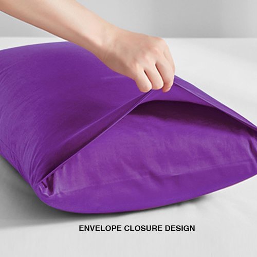 FLXXIE Body Pillow Cover - Super Soft Microfiber 20x54 Pillowcase | Envelope Closure, Stain Resistant, Purple