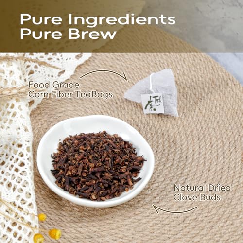 Clove Tea Bags - 40 Count, Premium Dried Clove Buds