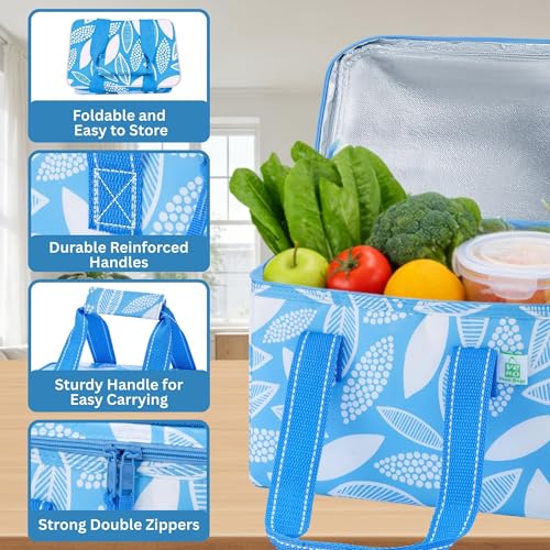 VENO Insulated Lunch Bag - 2 Pack Spring Breeze, Reusable Cooler