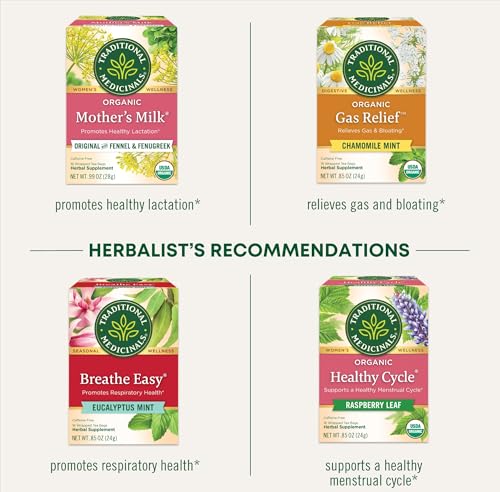 Traditional Medicinals Organic Fennel Tea - Digestive Support, 16 Tea Bags