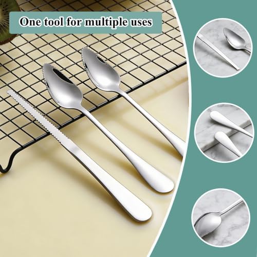 Berglander 5-Piece Stainless Steel Grapefruit Spoon Set with Knife