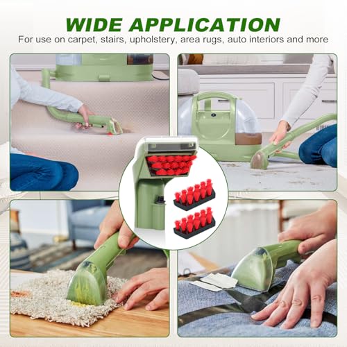 Sgizoku Little Green Machine Brush Set - 1 Tough Stain Brush + 2 Replacements for Bissell 1400B, 1425, 3860, 2290A