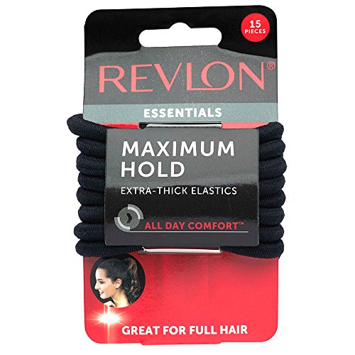 Revlon Extra Thick Black Hair Elastics 15 Count