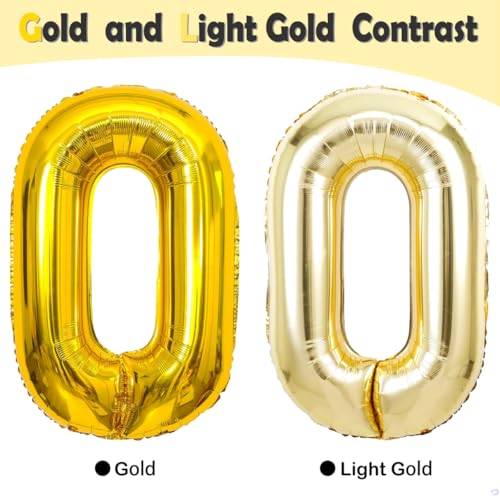 Florisland 40 Inch Light Gold Number 11 Foil Balloon Birthday Decoration