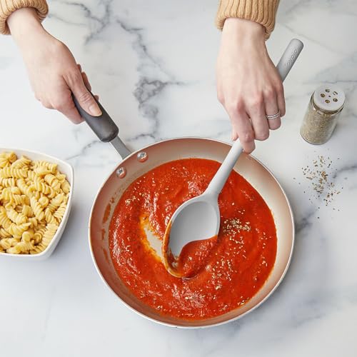 Tovolo Oyster Gray Flex Core Silicone Deep Spoon - Heat Resistant & Nonstick