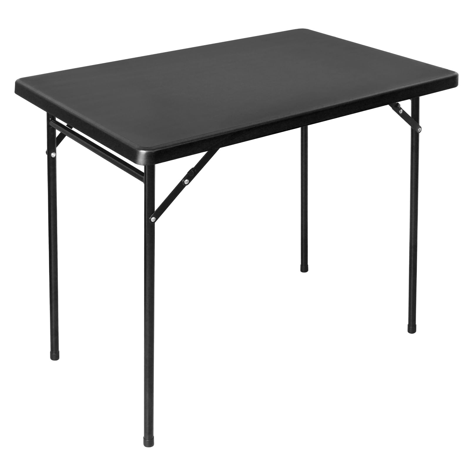 FROASISPRO 3ft Rectangular Folding Table, All-Occasion Plastic Event Table for Indoor and Outdoor, Portable Desk, Camping, Durable and Stable, HDPE and Steel, Wide Application, Black