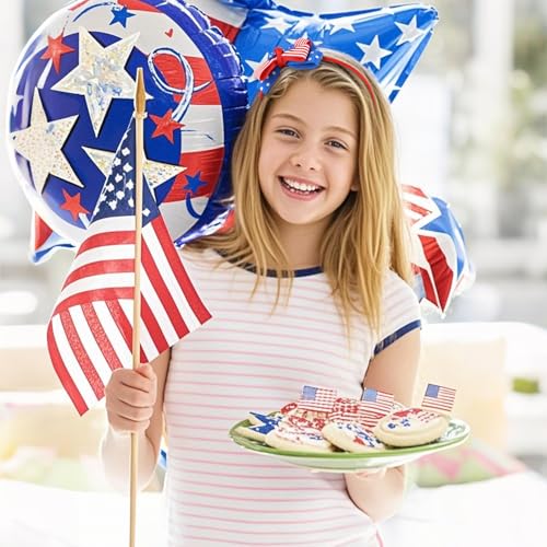 Patriotic American Flag Headband Red White and Blue 4th of July Hairband