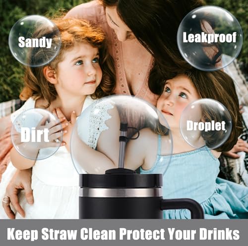 6PCS Silicone Straw Covers for Stanley Cup 30-40 oz Tumblers