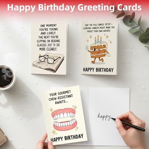 FunisFun Funny Birthday Card with Denture Design, 5x7 Humorous Greeting