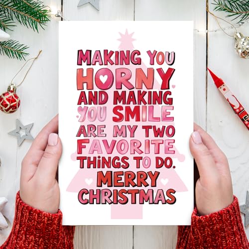 Naughty Christmas Card for Boyfriend - Funny Holiday Card