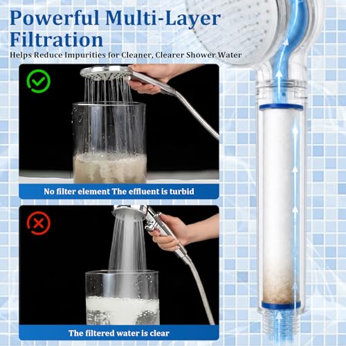 12-Pack Shower Head Filter Replacement Cartridges - PP Cotton Hard Water Filter
