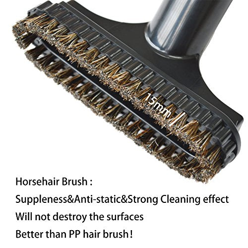 EZ SPARES 6-Inch Soft Horsehair Vacuum Brush - 32mm Universal Attachment