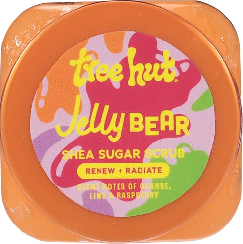 Tree Hut Mini Jelly Bear Sugar Body Scrub 3.4 Oz Travel Size Exfoliator
