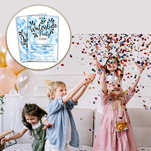 Waterslide Birthday Invitations with Envelopes - 20 Pack