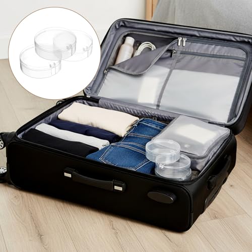 4pcs Portable Cotton Pad Holder Case - Airtight Travel Storage Container