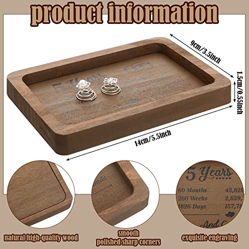 Gerrii Engraved Wooden Jewelry Tray for Rings & Watches